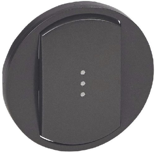 Лицевая панель Legrand Celiane для 1-кл. выключателя с подсветкой графит картинка